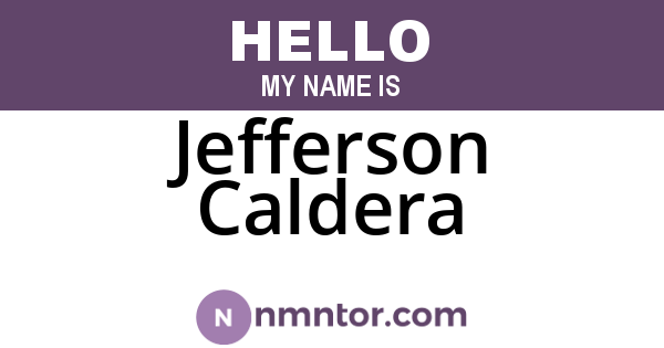 Jefferson Caldera