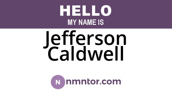 Jefferson Caldwell