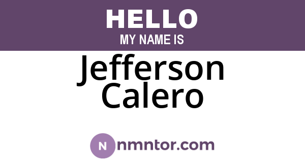 Jefferson Calero
