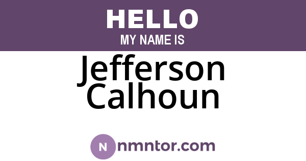 Jefferson Calhoun