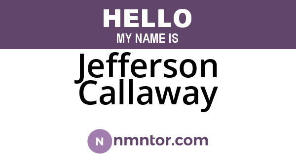 Jefferson Callaway