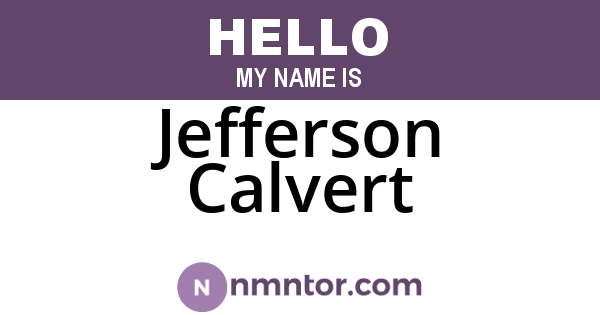 Jefferson Calvert