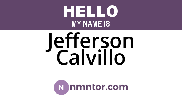 Jefferson Calvillo