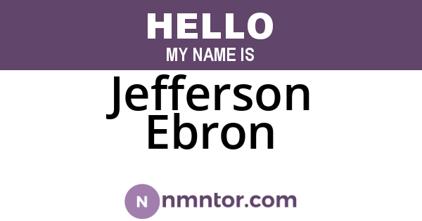Jefferson Ebron