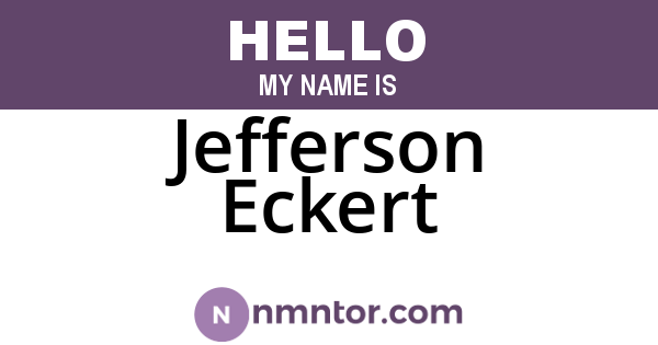 Jefferson Eckert
