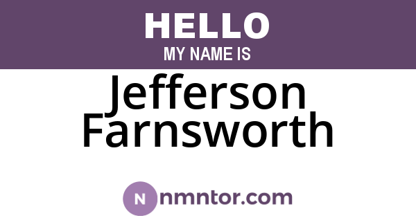 Jefferson Farnsworth