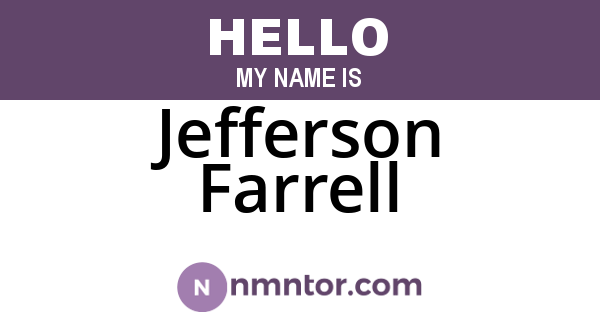Jefferson Farrell