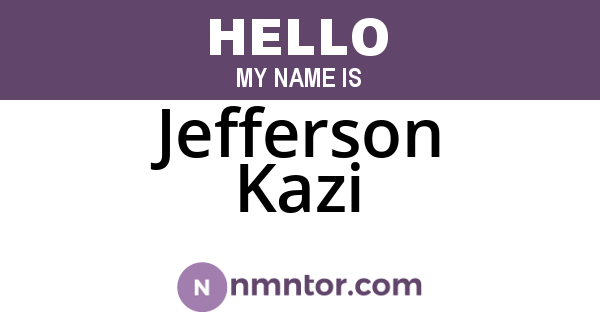 Jefferson Kazi