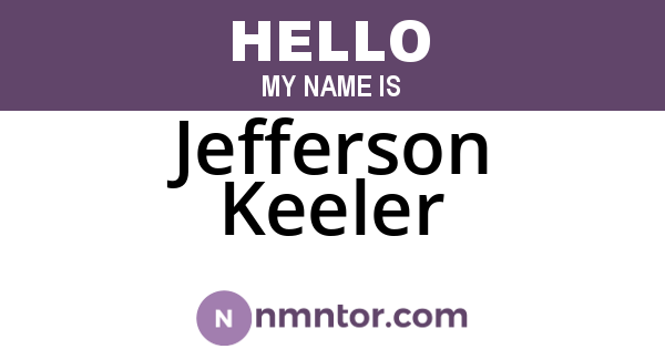Jefferson Keeler