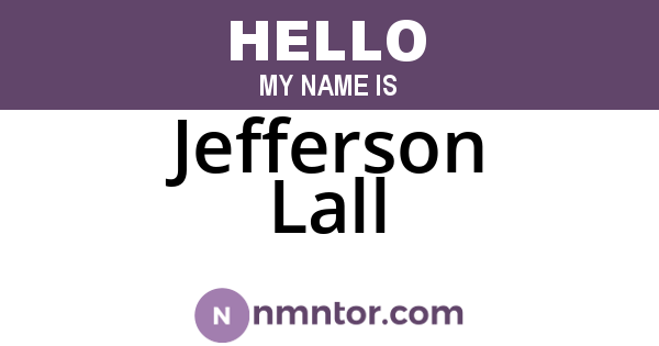 Jefferson Lall