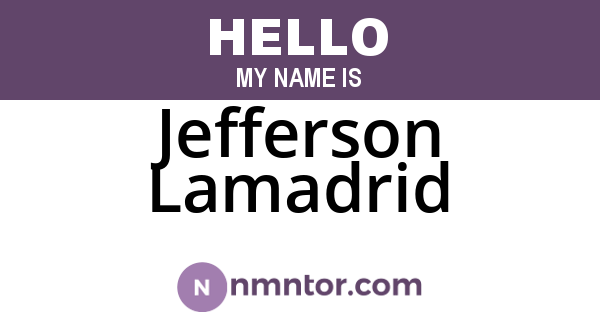 Jefferson Lamadrid