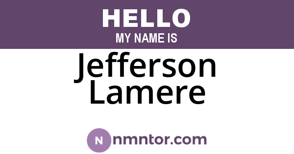 Jefferson Lamere