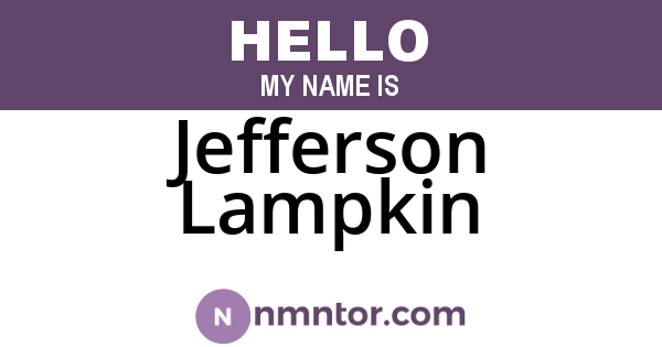 Jefferson Lampkin