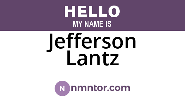 Jefferson Lantz