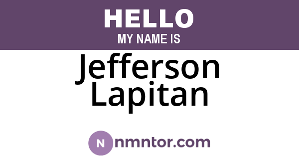 Jefferson Lapitan