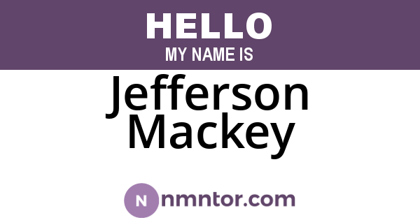 Jefferson Mackey