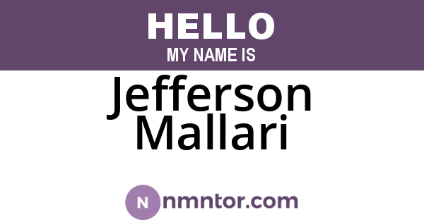Jefferson Mallari