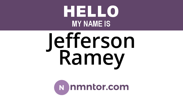 Jefferson Ramey