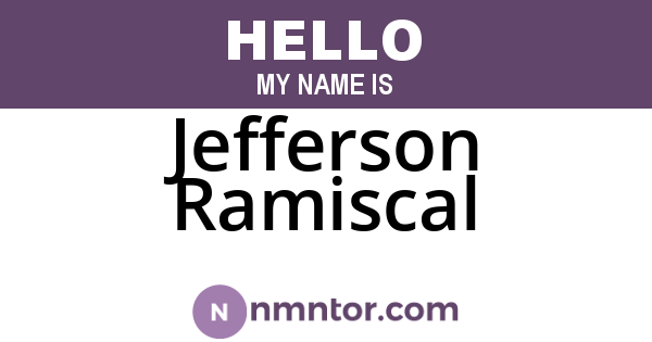 Jefferson Ramiscal