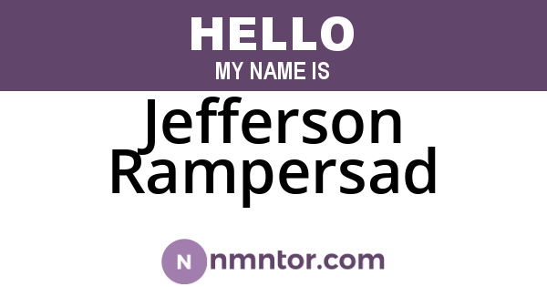 Jefferson Rampersad