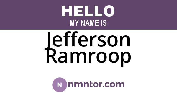 Jefferson Ramroop