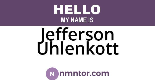 Jefferson Uhlenkott