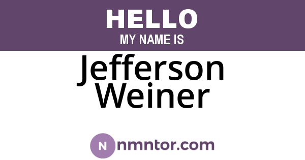 Jefferson Weiner