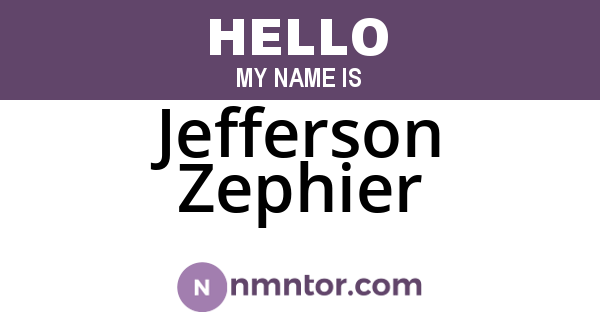 Jefferson Zephier