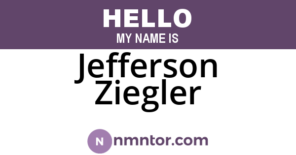Jefferson Ziegler