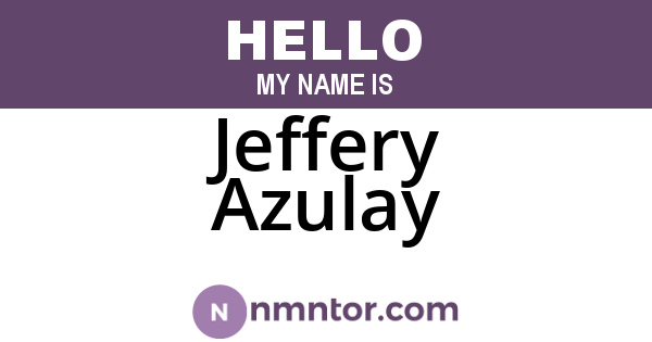 Jeffery Azulay