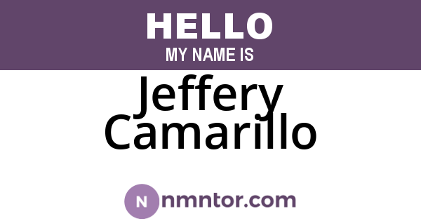 Jeffery Camarillo