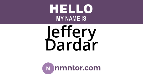 Jeffery Dardar