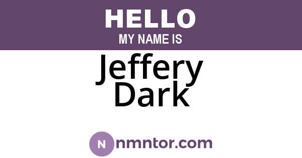 Jeffery Dark