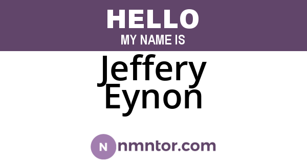 Jeffery Eynon