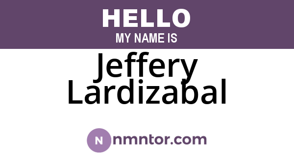 Jeffery Lardizabal