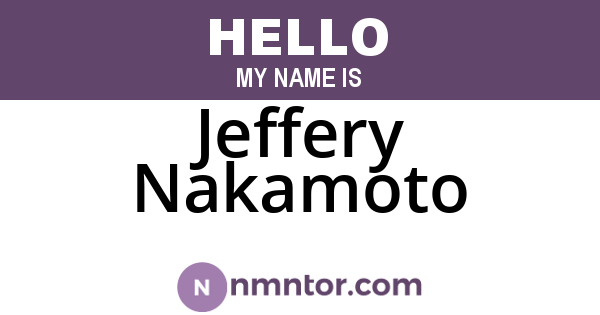 Jeffery Nakamoto