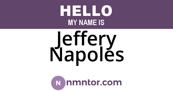 Jeffery Napoles