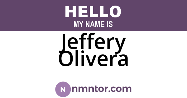 Jeffery Olivera
