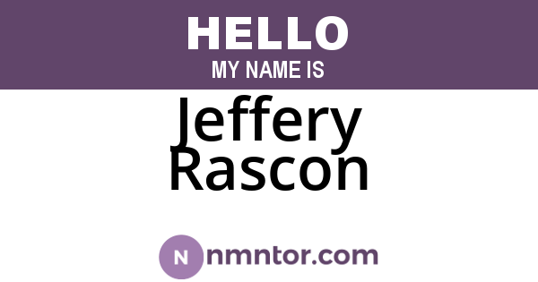 Jeffery Rascon