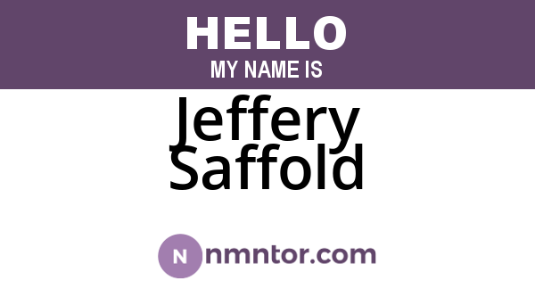 Jeffery Saffold