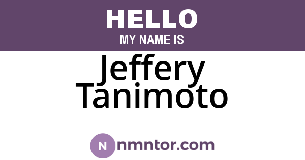Jeffery Tanimoto