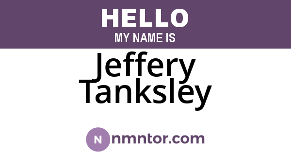 Jeffery Tanksley