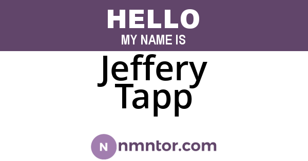 Jeffery Tapp