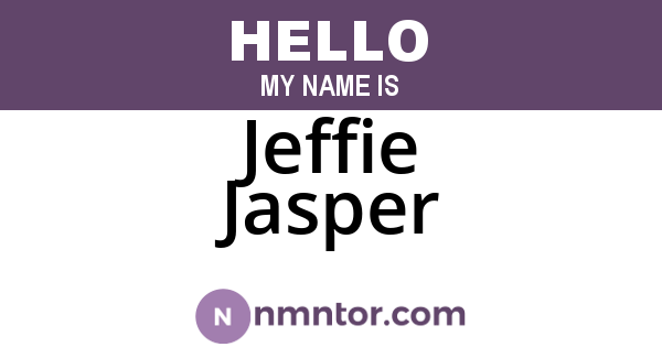 Jeffie Jasper