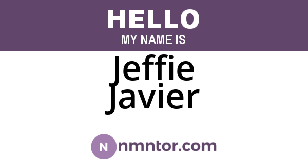 Jeffie Javier