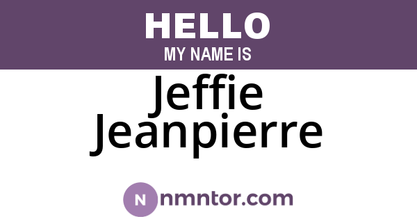 Jeffie Jeanpierre