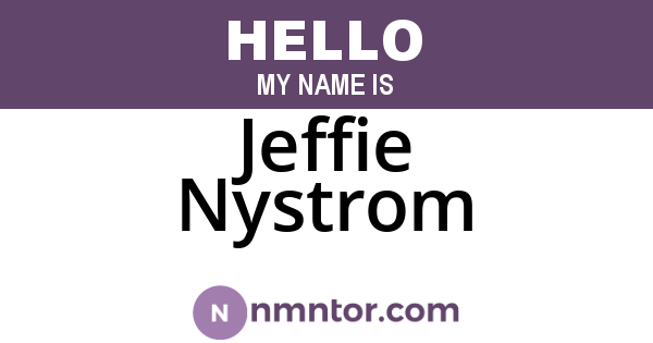 Jeffie Nystrom