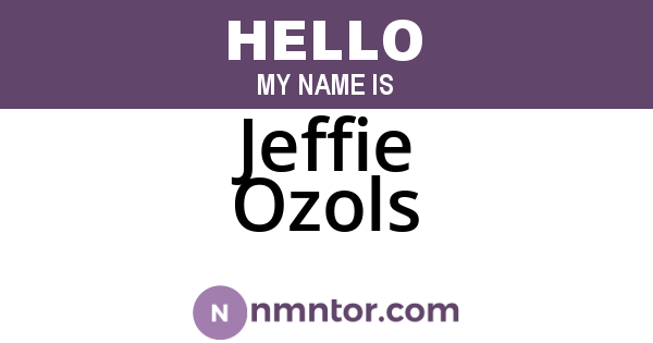Jeffie Ozols