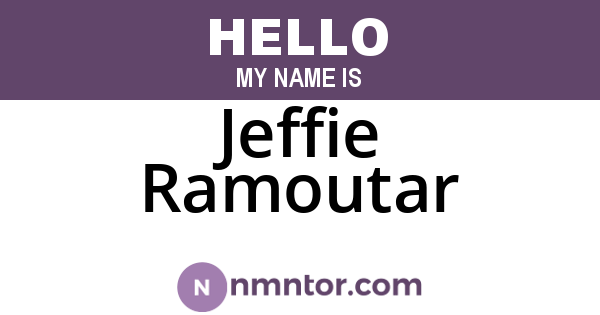 Jeffie Ramoutar