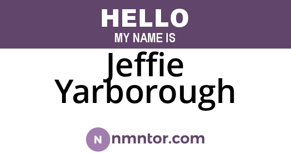 Jeffie Yarborough